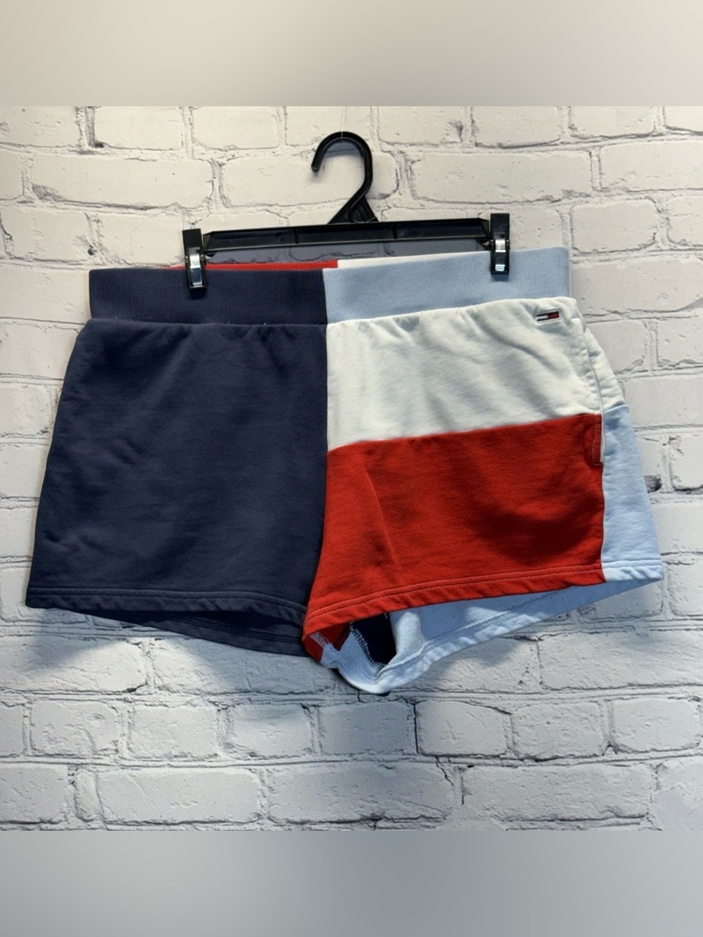 Tommy Jeans Womens L/G Colorblock Shorts  Red White Blue
